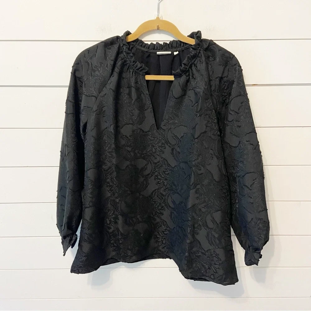 NWTs Spartina 445 | Josette Jacquard Blouse Size Medium - Picture 4 of 12